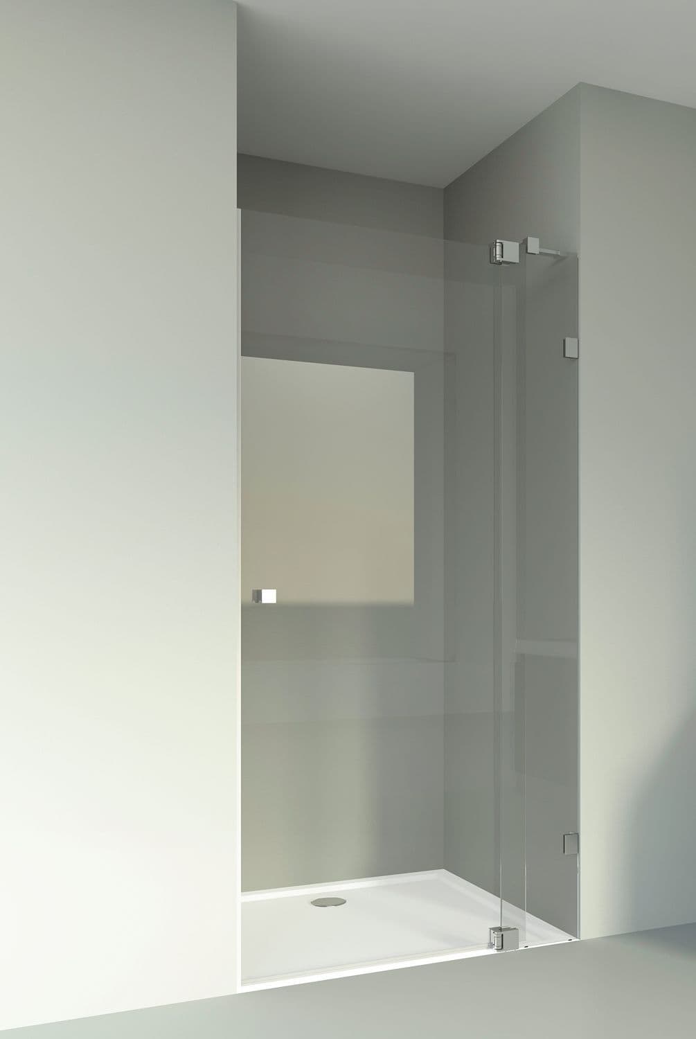 PORTE PIVOTANTE PASPARTOE 75-95 H200 CHROME-CLAIR vue 1