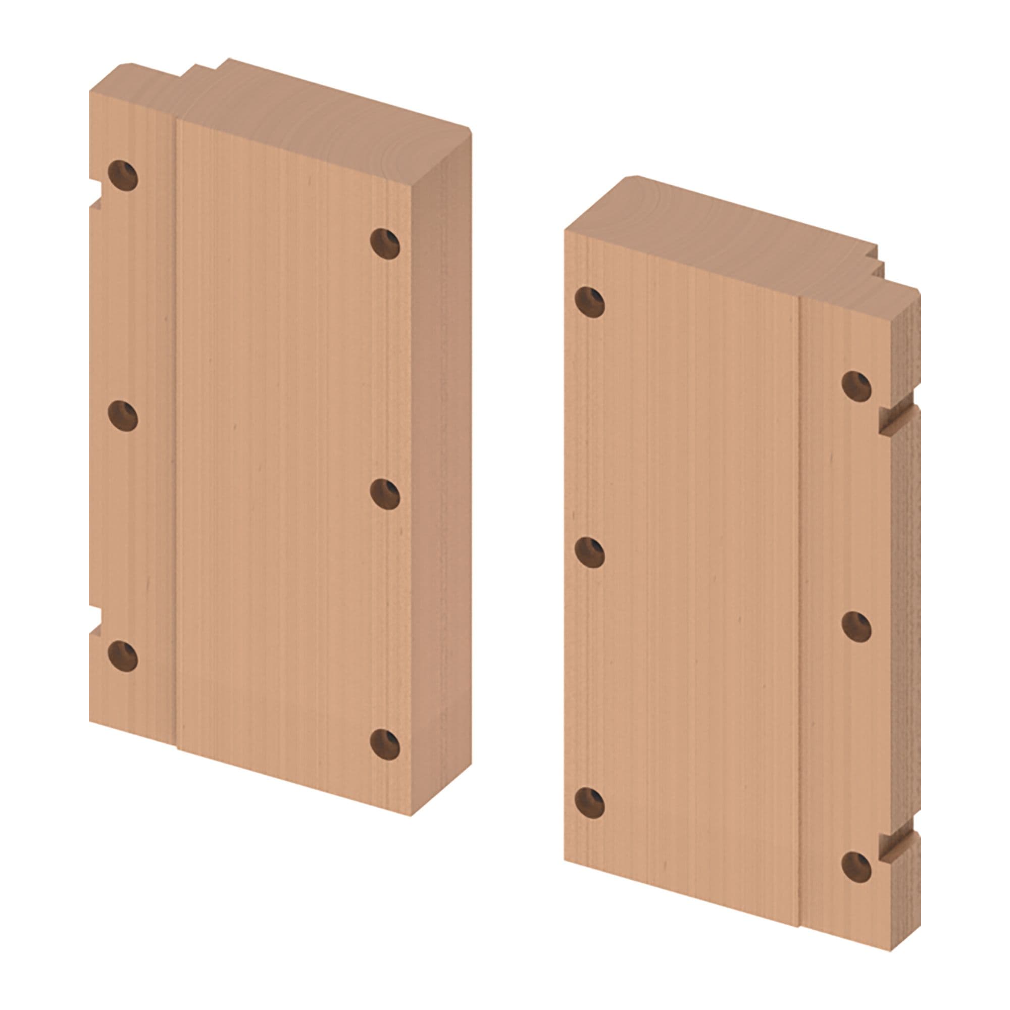 TECEPROFIL - ENSEMBLE DE PLAQUES EN BOIS POUR MAINTENIR LES SUPPORTS DE BRAS DE SÉCURITÉ vue 1