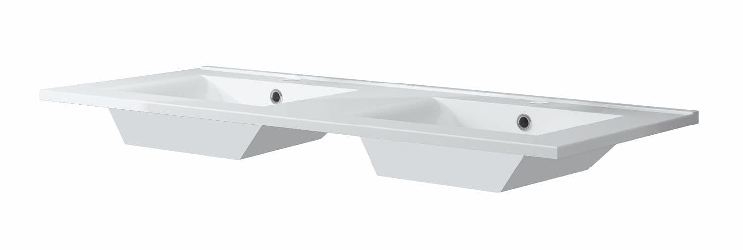 LAVABO FORM 121X46CM PORCELAINE BLANC vue 1