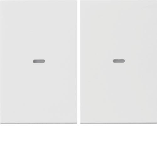 Touche double Berker monobloc K.1 / K.5 Blanc polaire brillant vue 1