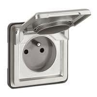 Soliroc prise 2 pôles + T 10 / 16A - 250V - IP55 - IK10 vue 1
