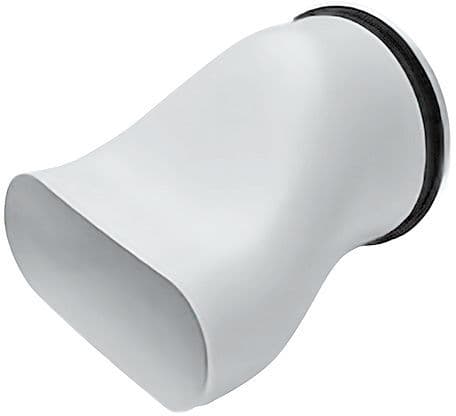 RACCORD HORIZONTALE D125 OVAL DUCO vue 1