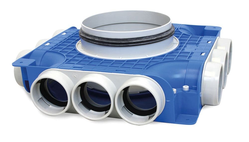 Vent-Axia TVGS-63-180 collecteur raccord latéral 12 x D 63 mm D 180 mm H 80 mm vue 1