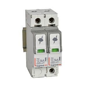 Parafoudre T1 + T2 - 2 pôles - 12.5kA 1.5kV - Uc 320V - 2 modules vue 1