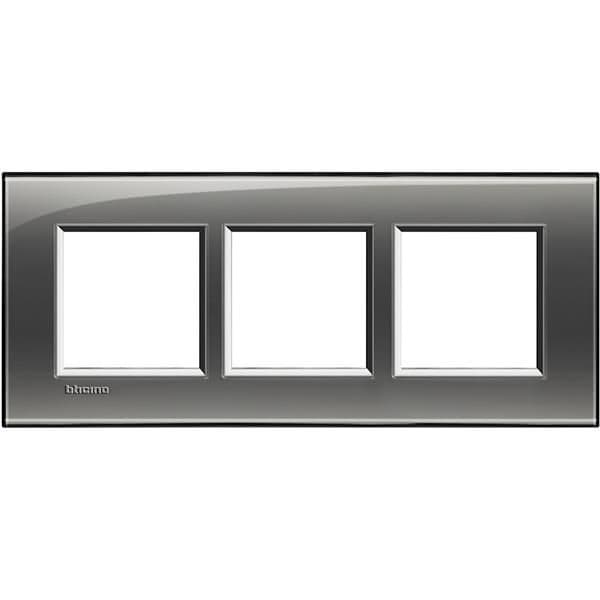 LivingLight - plaque rectangulaire 3 x 2 modules 57mm London fog vue 1