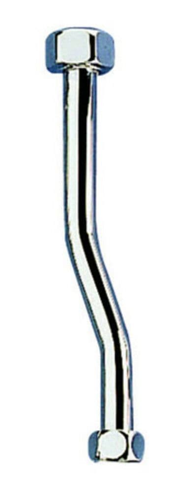 Delabie Tempostop tube de bobine incurvé chromé avec 2 écrous desserrés 3/8F vue 1