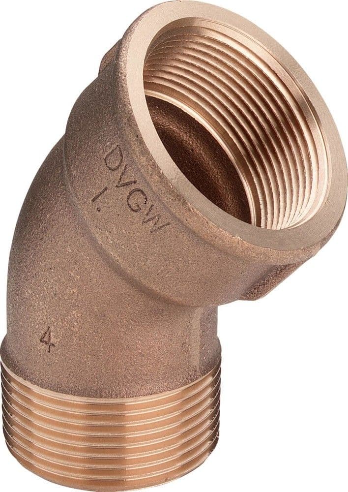 Viega coude 45° bronze 2"MF vue 1