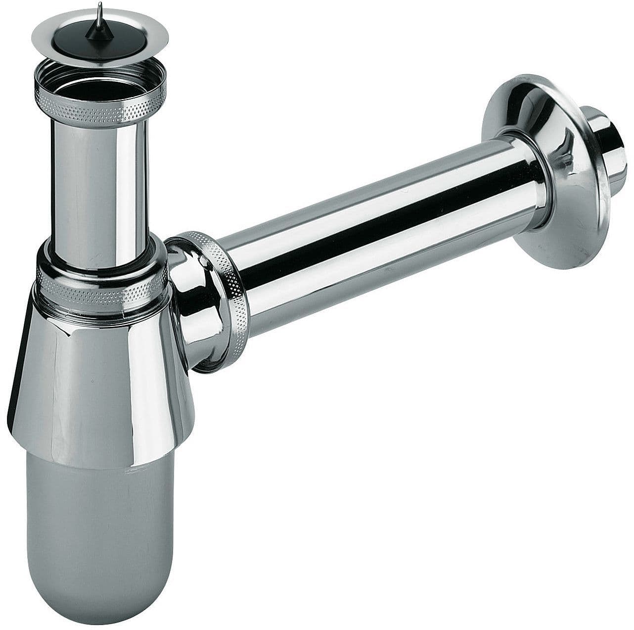 SIPHON BOUT.NORA P.LAVABO+CREPINE 5/4" CHROME vue 1