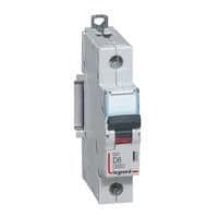 Disjoncteur DX³ 6000A / 10kA 1 pôle courbe D 06A 400V 1 module vue 1