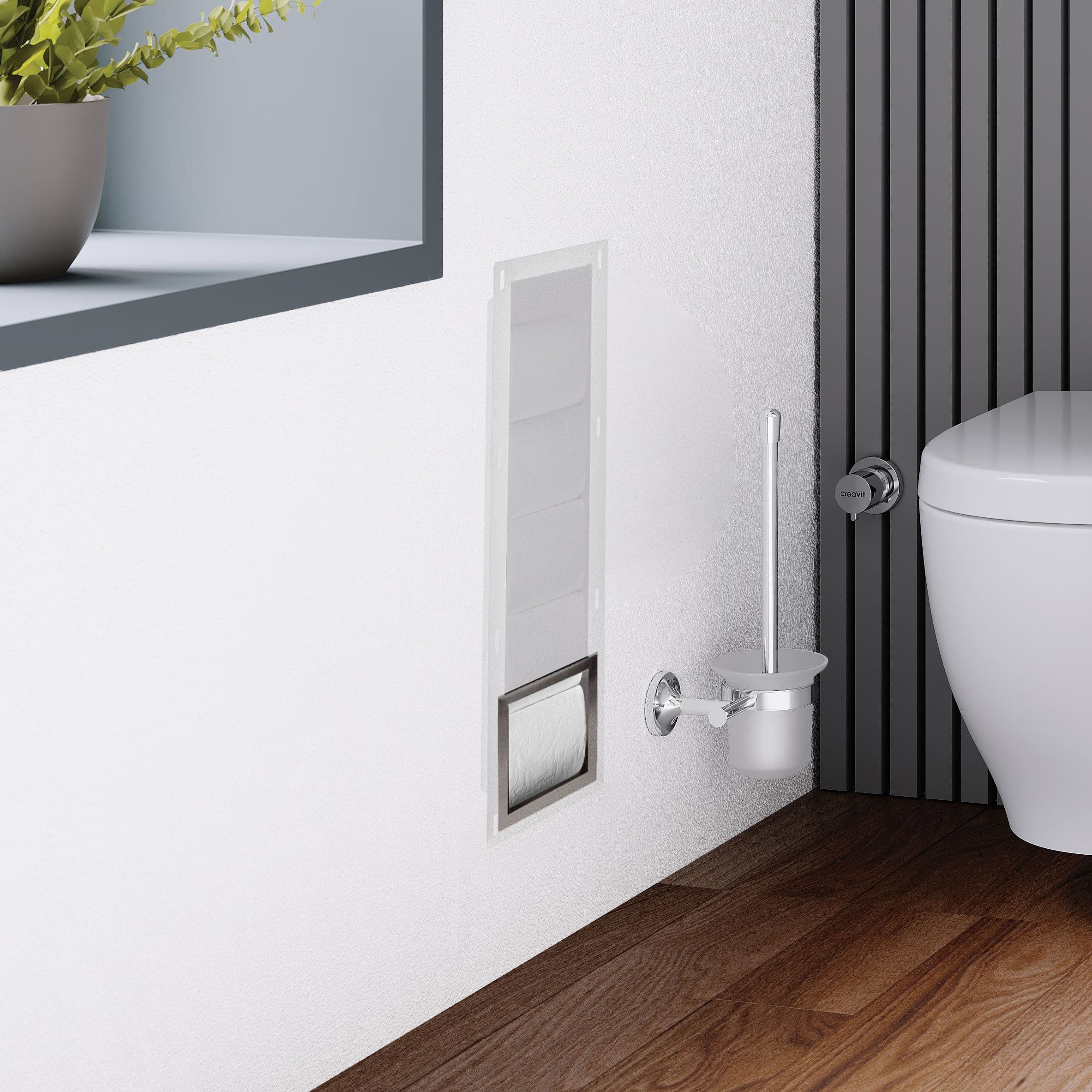ALONI INSERT SÉPARÉ POUR PORTE-ROULEAU DE RÉSERVE - ACIER INOXYDABLE vue 1
