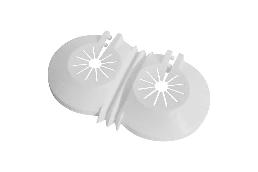 Rosace de finition double pour tubes D16/20 entraxe universel vue 1
