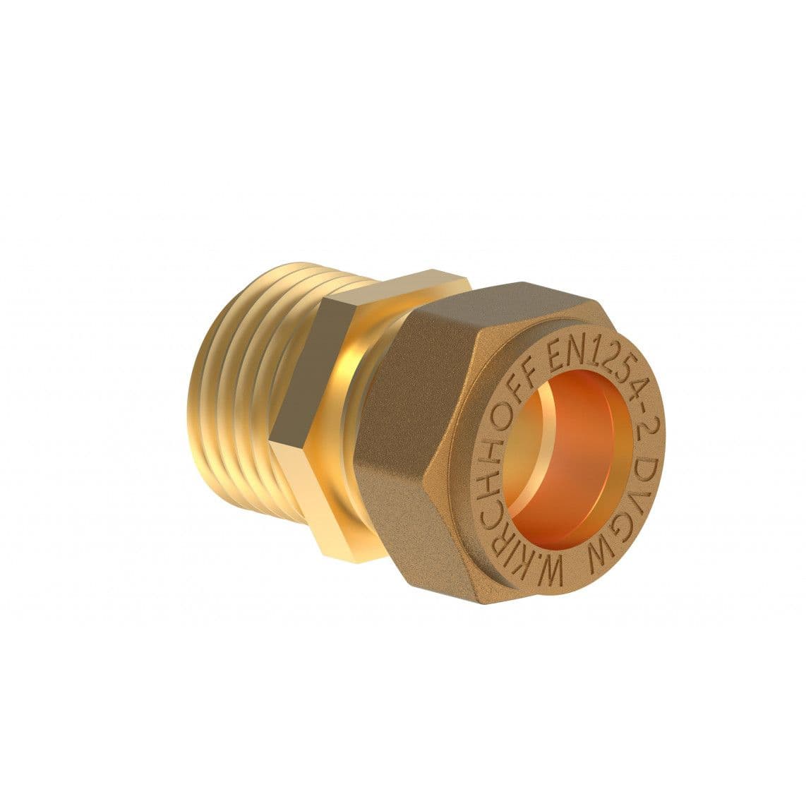 989457217 LT pièce intermédiaire, vierge, 12 mm x 1/2" M, raccord à serrer pour tube en cuivre, vue 1