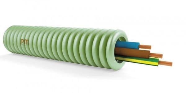 Tube précâblé H07Z1-U 3G2.5 diamètre 16mm full Lsoh en rouleau de 50m classe CPR: CCA s1bd1a1 vue 1
