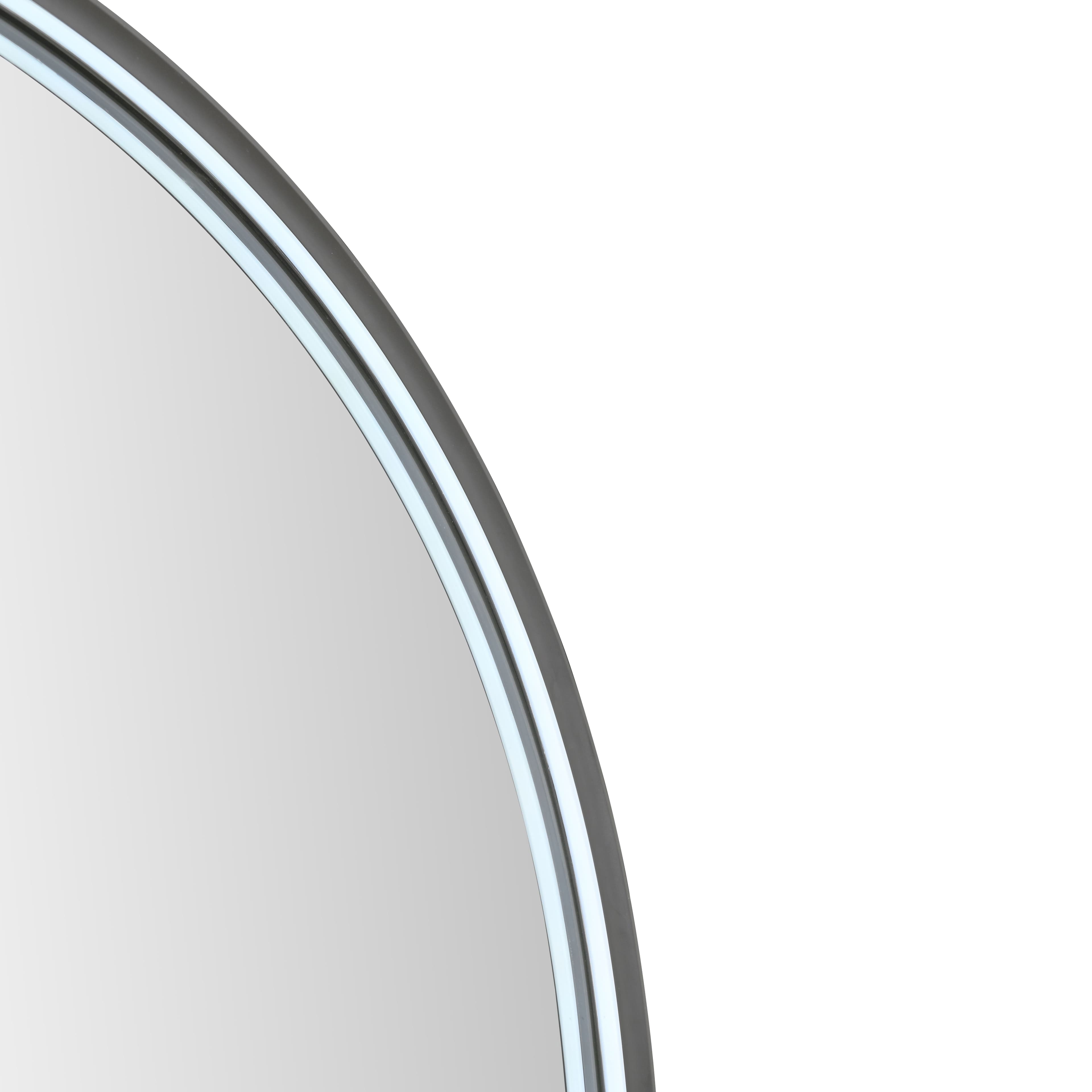ALONI AVALO MIROIR - AVEC ÉCLAIRAGE LED - OVALE - AVEC CADRE - AVEC CHAUFFAGE - TEMPÉRATURE DE COULEUR LED 3500-6500K - 50X100CM - GUNMETAL vue 1