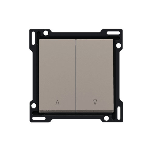 Set de finition pour bouton-poussoir double pour volets, couleur bronze coated vue 1