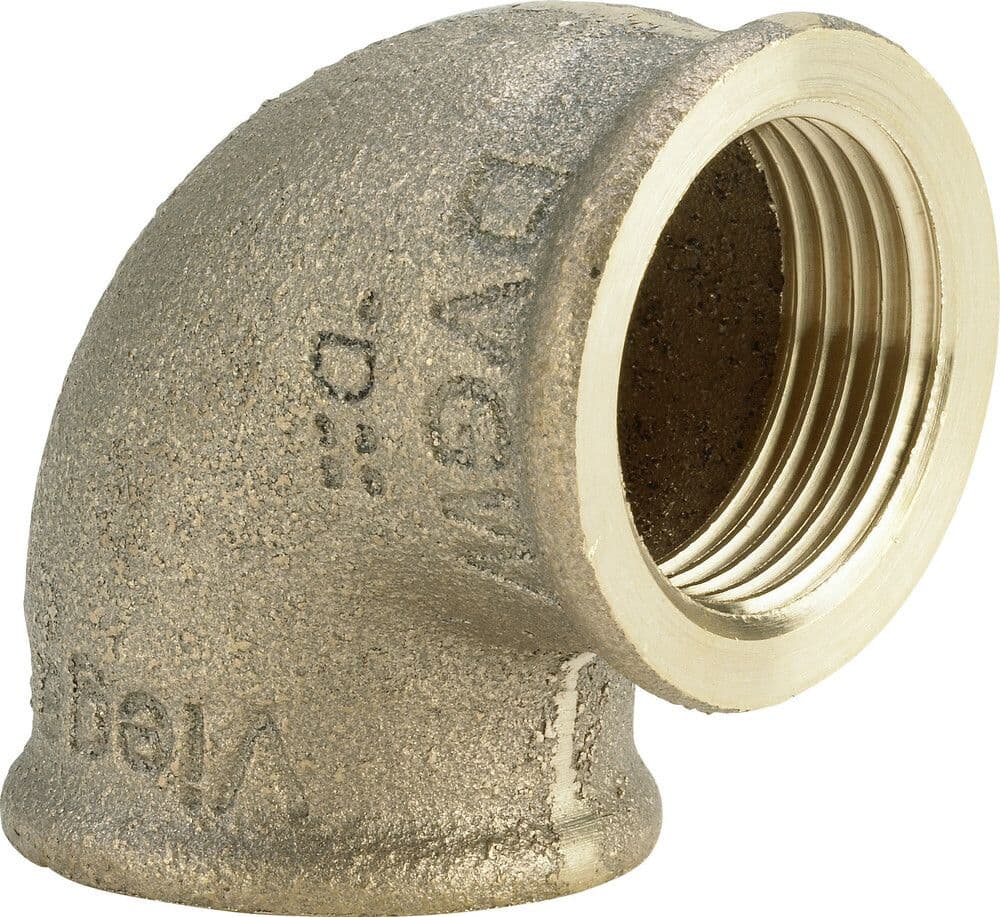Viega coude 90° bronze 1"FF vue 1