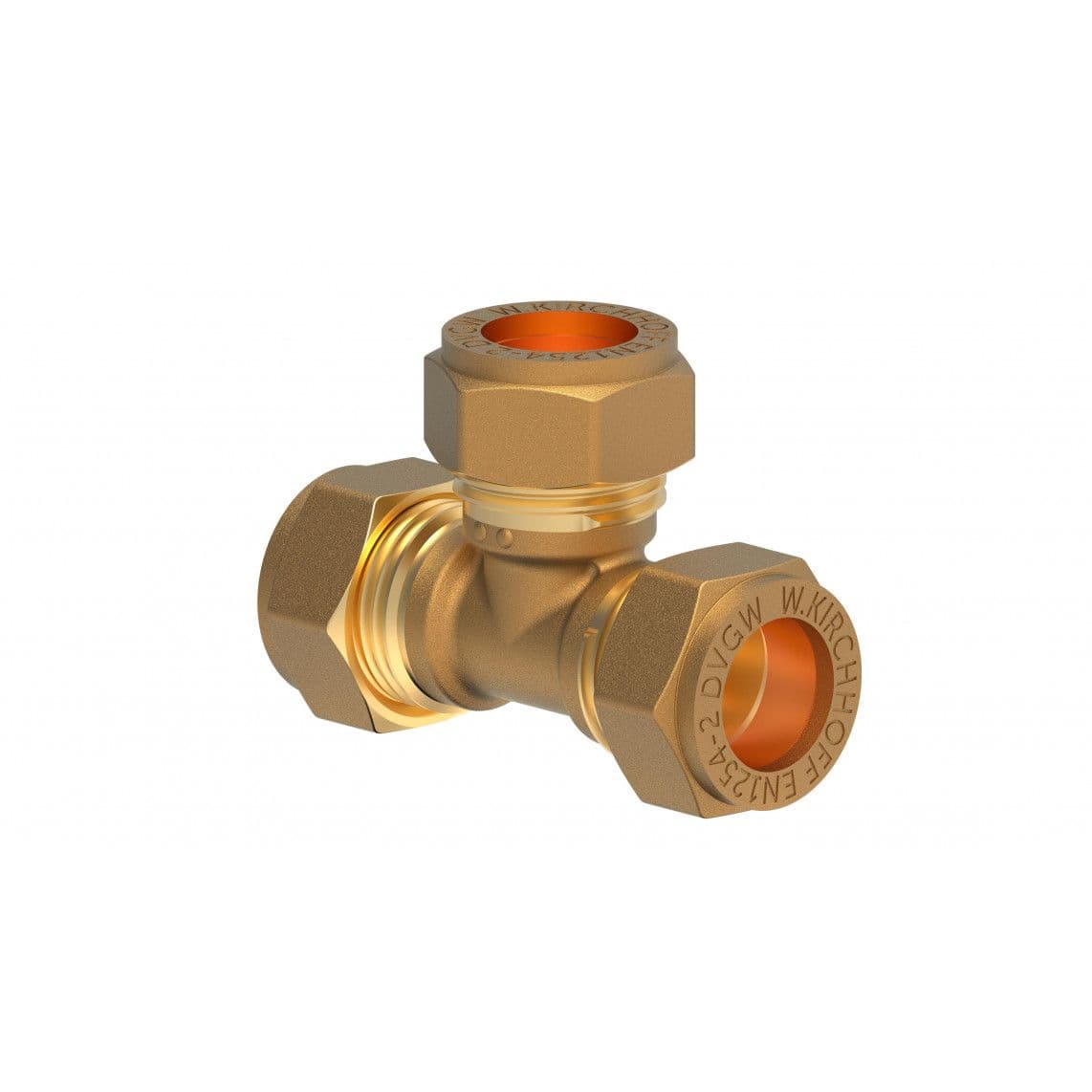 989453317 LT pièce en T, vierge, 18 mm, raccord à serrer pour tube en cuivre vue 1