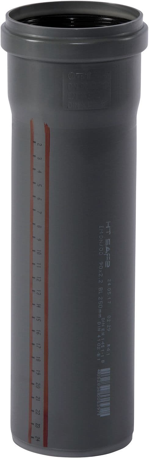 TUBE 90MM 0,25M MANCH.PP HT-SAFE OSTENDORF vue 1