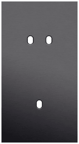 Plaque de recouvrement double, verticale 71 mm d'entraxe, pour une fonction de commutation double et une simple, Niko Toggle alu black brushed vue 1