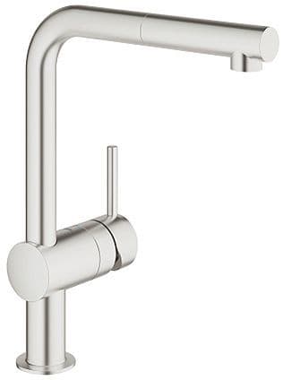 MITIGEUR CUISINE MINTA FG L-BEC DOUCHETTE EXTRACTIBLE STEEL vue 1