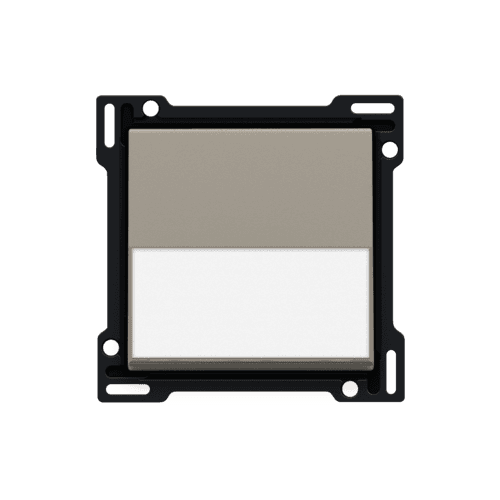 Set de finition avec porte-étiquette pour interrupteur ou bouton-poussoir simple, couleur bronze coated vue 1