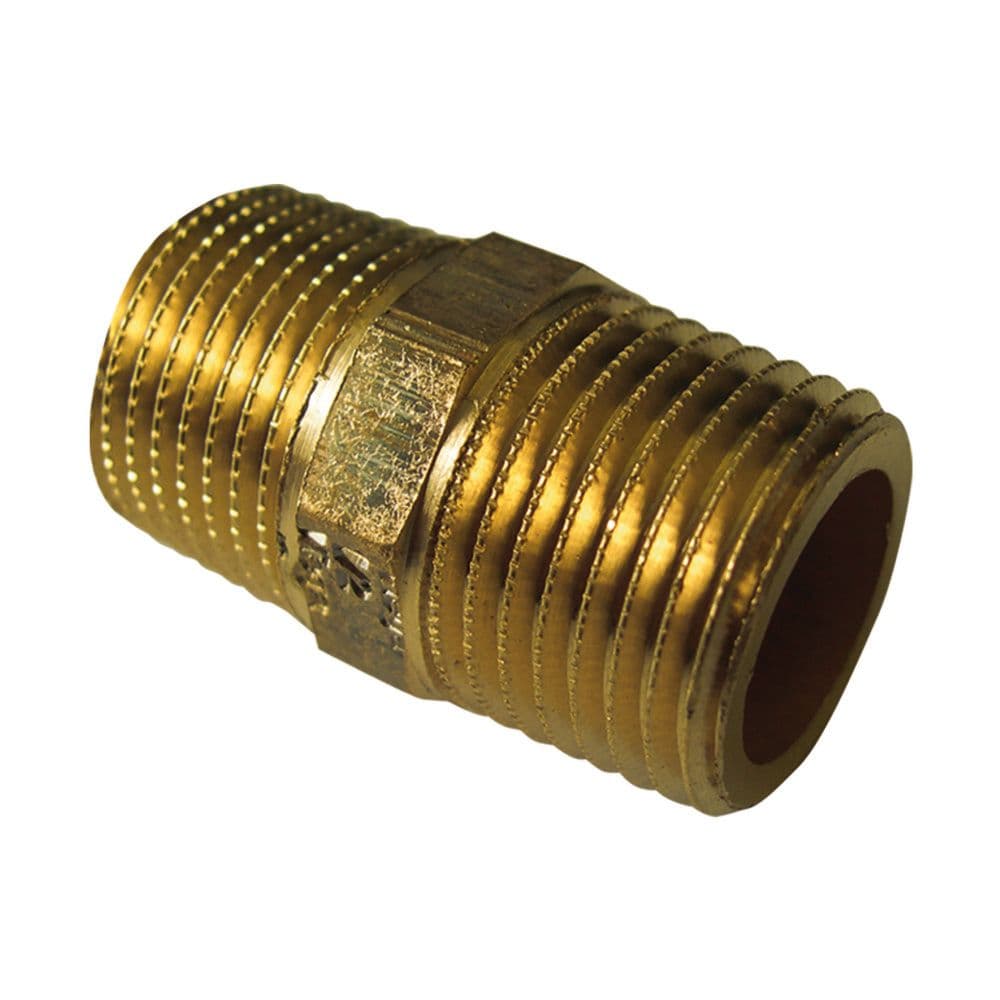 Viega mamelon double bronze 1/2"MM vue 1