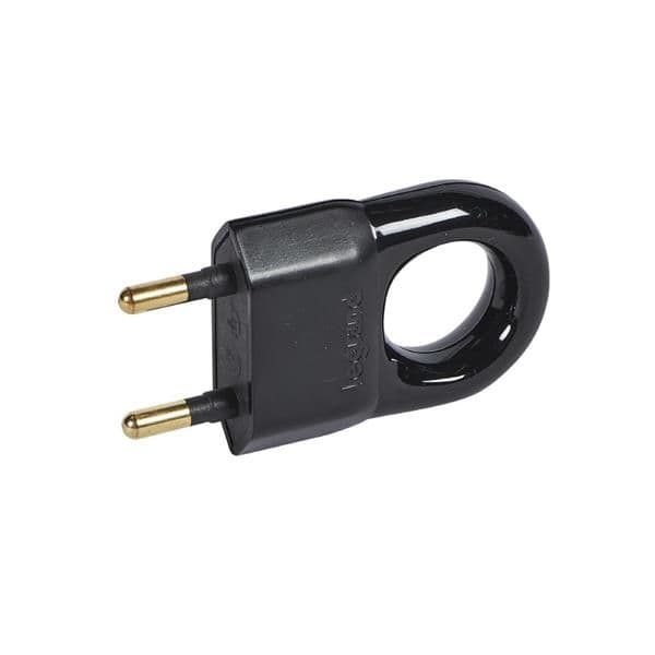 Fiche 2 pôles 2.5A - 250V plastique Noir vue 1