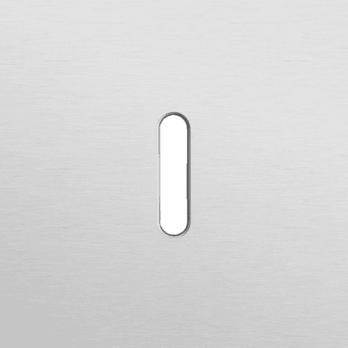 Plaque de recouvrement simple, pour des fonctions de commutation simple, couleur Niko Rocker alu grey brushed vue 1