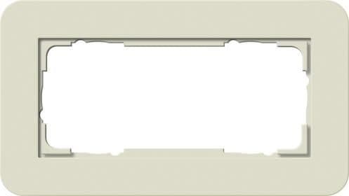 Cadre de finition Gira E3 Soft-Touch sable avec cadre de support Anthracite Soft-Touch vue 1