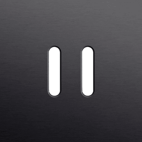 Plaque de recouvrement simple, pour des fonctions de commutation double, couleur Niko Rocker alu black brushed vue 1