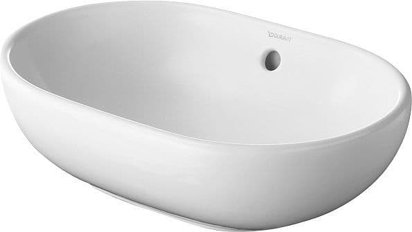 VASQUE A POSER FOSTER DURAVIT 495X350MM SANS PLAGE ROBINET +TROP-PLEIN BLANC vue 1