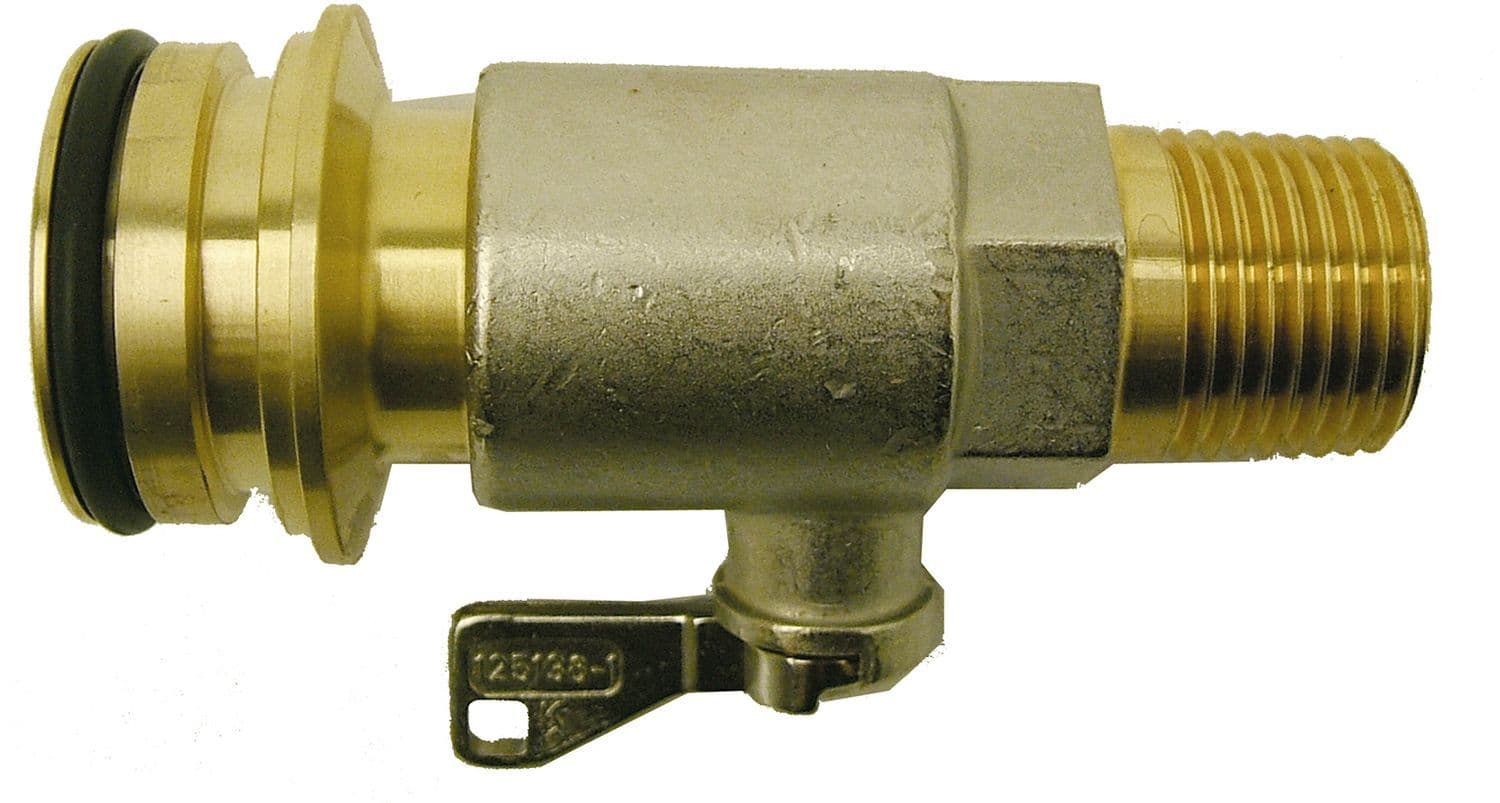 ROBINET GAZ VAILLANT MODELE EQUERRE 1/2" vue 1