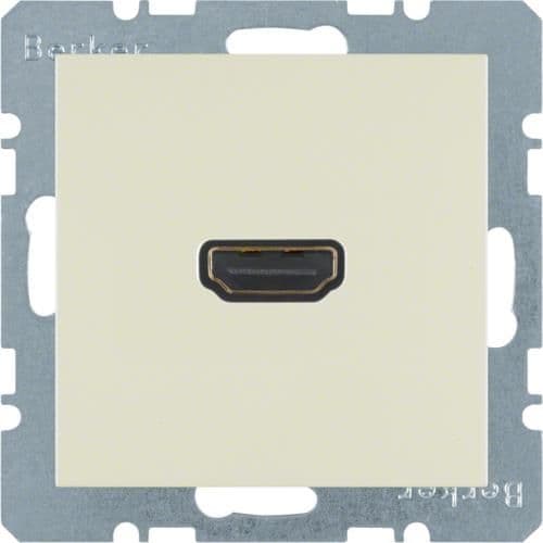 Prise Hdmi Berker S.1 / B.3 / B.7 Blanc, brillant vue 1