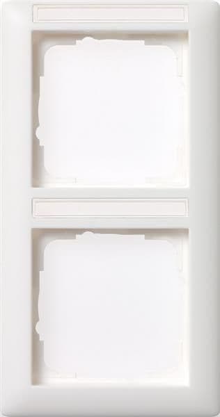 Cadre de finition Gira standard 55 avec zone d'inscription Blanc brillant vue 1