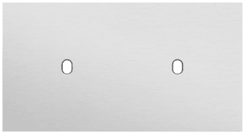 Plaque de recouvrement double, horizontale 71 mm d'entraxe, pour deux fonctions de commutation simple, Niko Toggle alu grey brushed vue 1