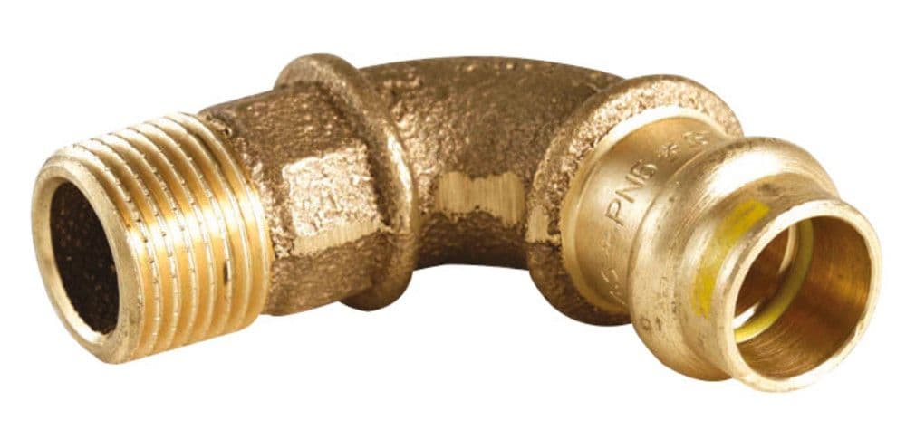 Conex Bänninger raccord sertir profil B gaz coude sertir 90° x M 18x1/2 vue 1