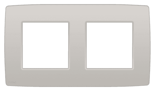 Plaque de recouvrement double avec un entraxe de 71 mm, couleur Niko Original light grey vue 1