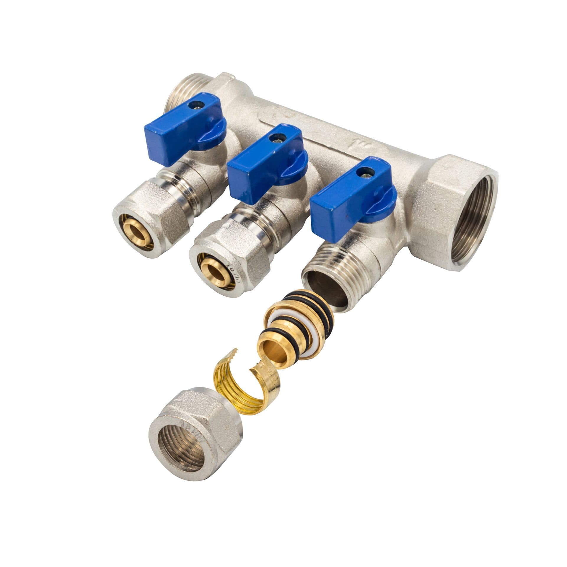 COLLECTEUR À VANNE MF-1" 3X16 BLEU vue 1