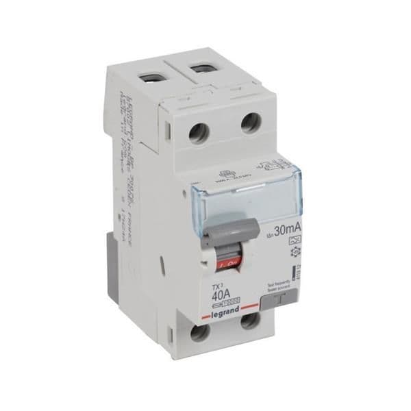 Interrupteur différentiel TX³ 2 pôles 30mA 40A type A - 2 modules vue 1