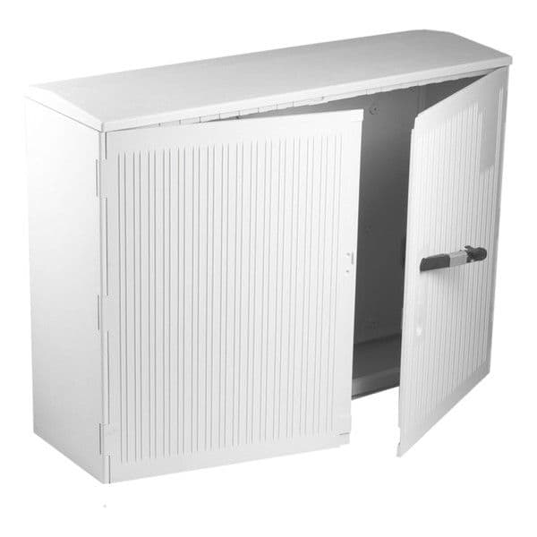 Armoire de trottoir Din 2 830 x 1115 x 330mm porte rayée vue 1
