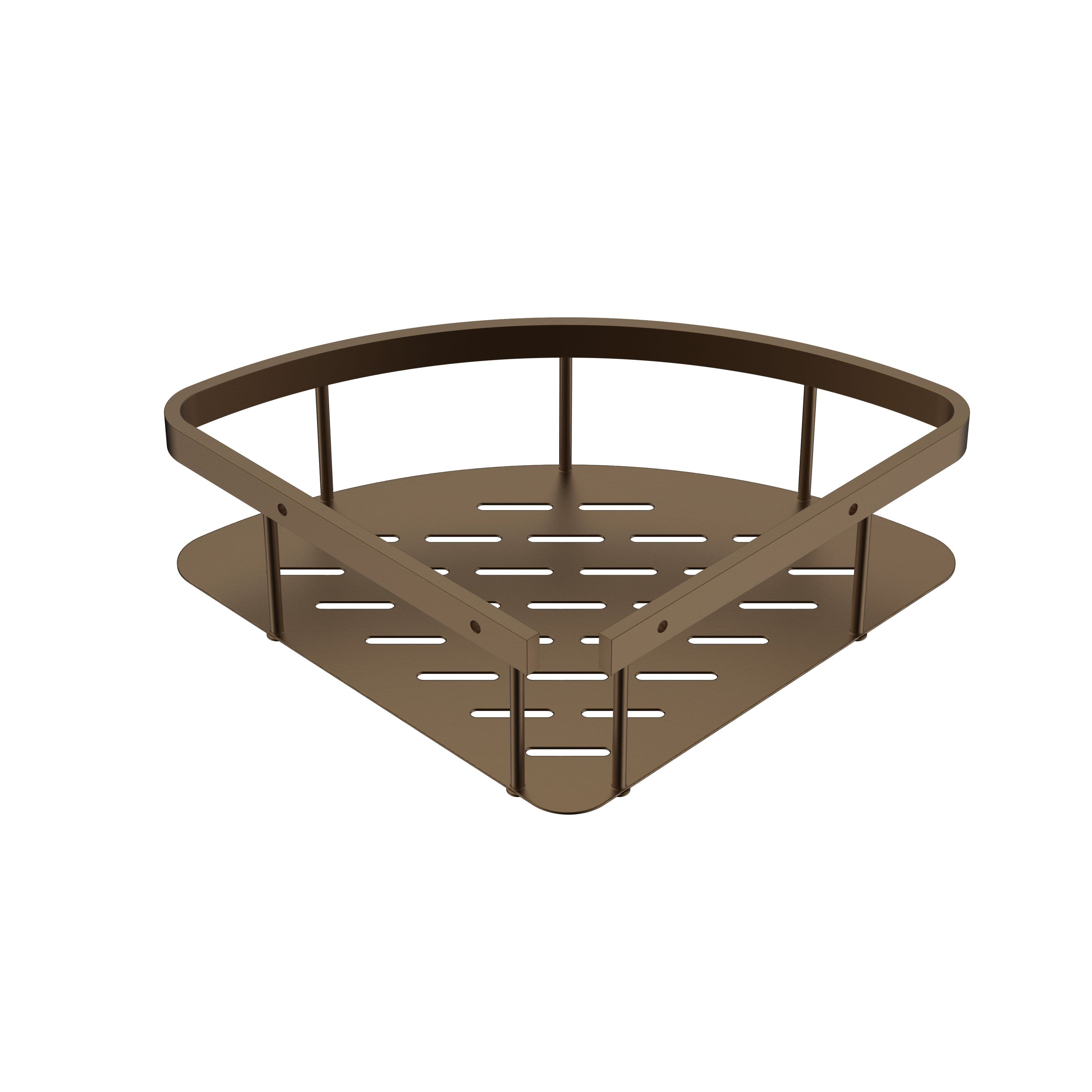 UNIFORMA PANIER DE DOUCHE – MODÈLE D’ANGLE – 22X7X22 CM – BRUN BRONZÉ (PVD) vue 1