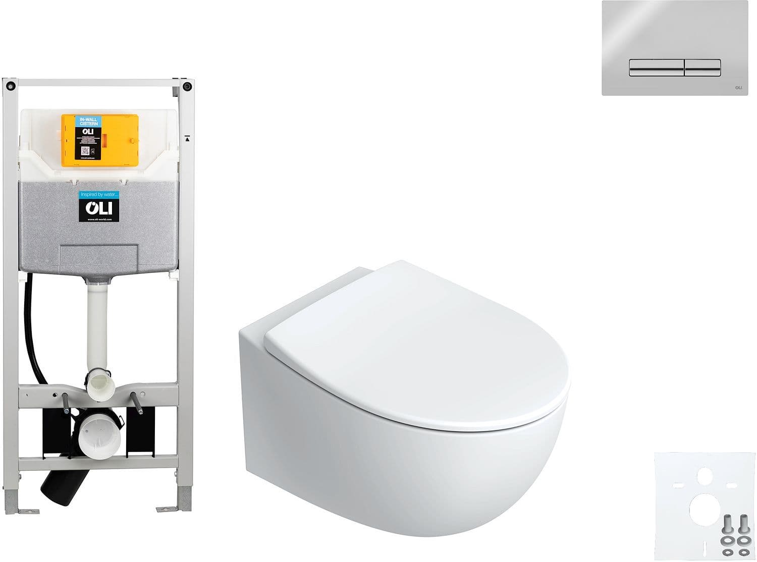 WALLFIX OLI WC SUSPENDU ITALY CATALANO GLAM CHROME BRILLANT vue 1