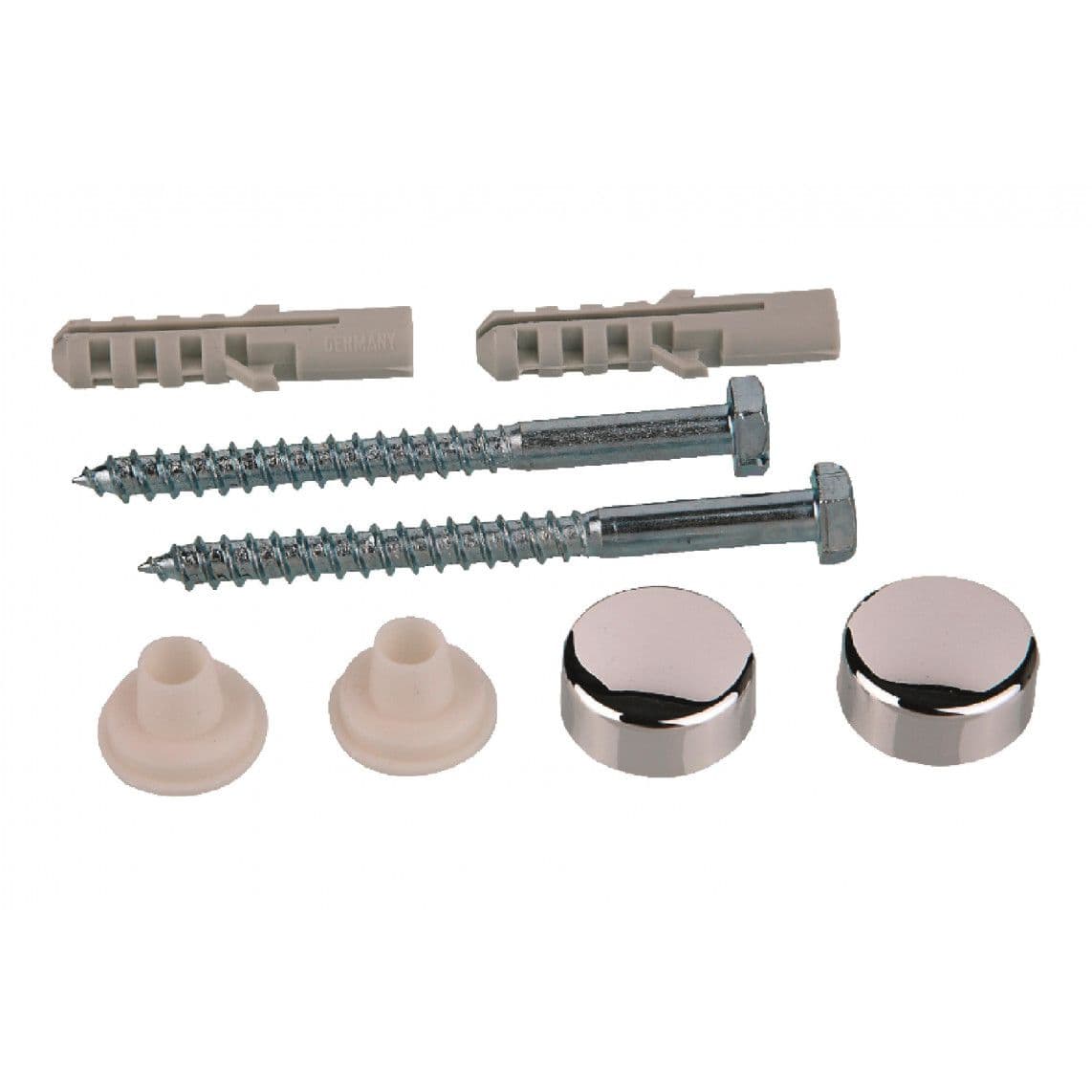 98846110 Kit de fixation pour WC au sol/tablette hexagonale, chromé, M6 x 70 mm vue 1