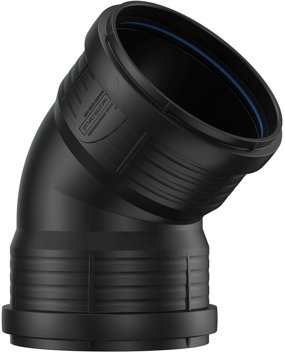 COUDE PP 45°.FF 110MM NOIR vue 1