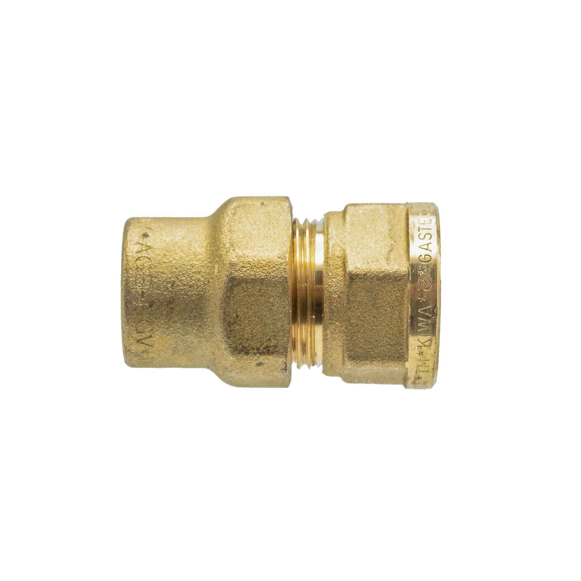 RACCORD DROIT BICONE GAZ BG280 3/8FX12 vue 1