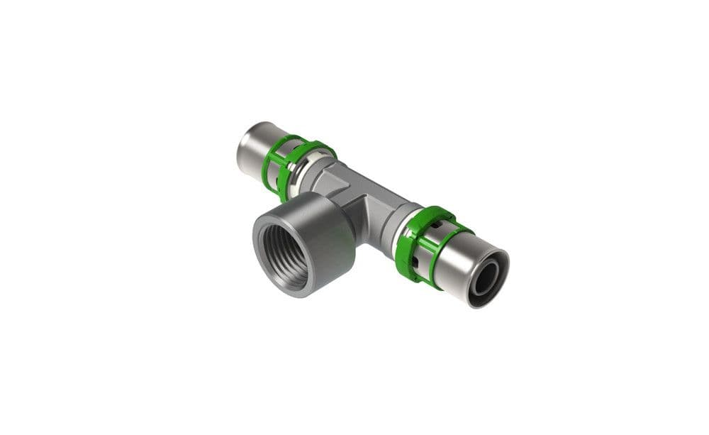 Comap Skinpress Té tube multicouche Multiskin raccord 2 x D F 32-1/2"F 32 vue 1