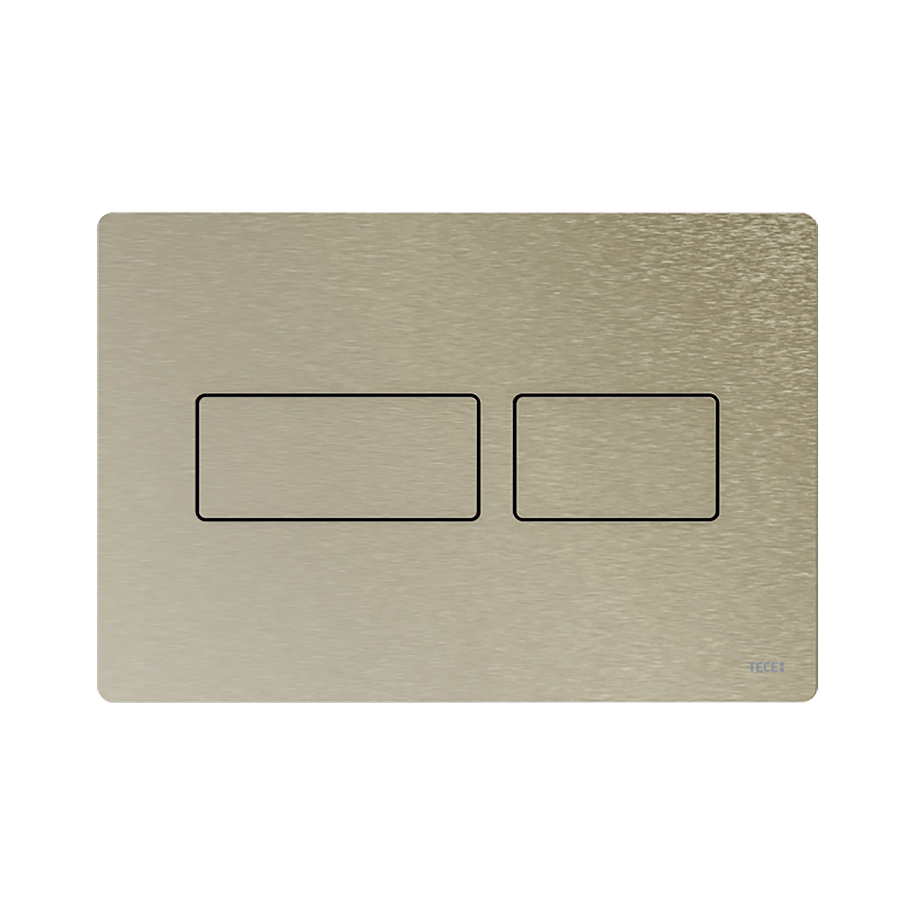 TECESOLID PLAQUE DE DÉCLENCHEMENT WC -DOUBLE CHASSE - NICKEL BROSSÉ vue 1