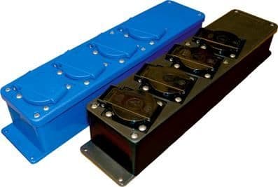 Bloc multiprises anti - choc avec 4 prises sans câble Bleu vue 1
