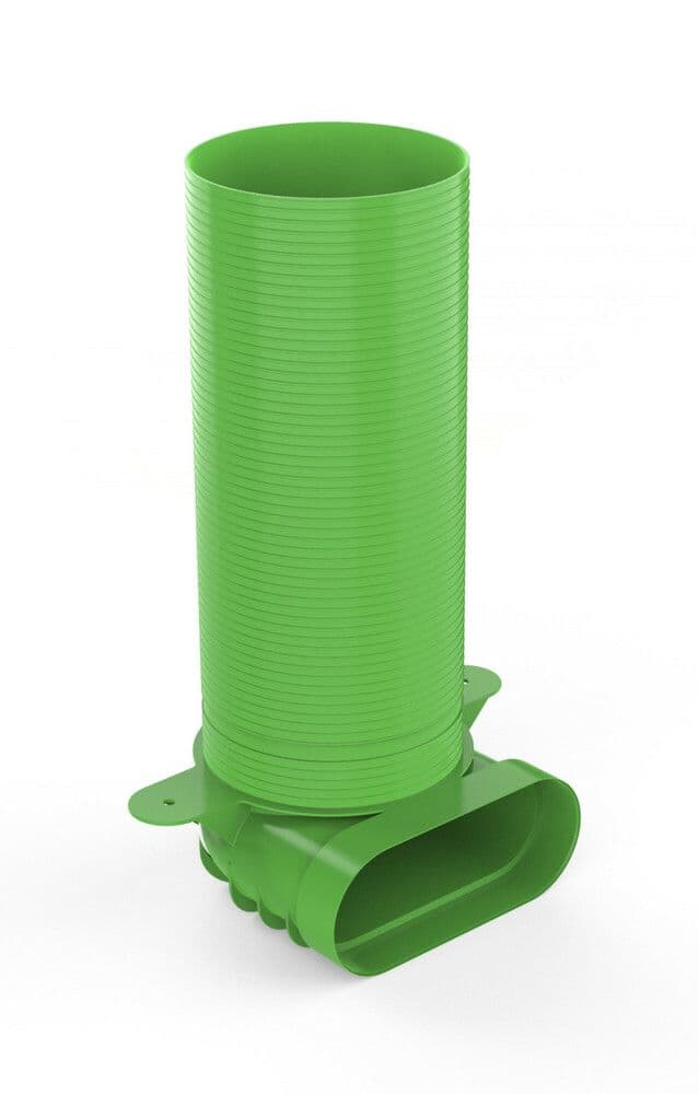 Duco DucoFlex adaptateur coudé pour bouche modèle long ovale D125 vue 1