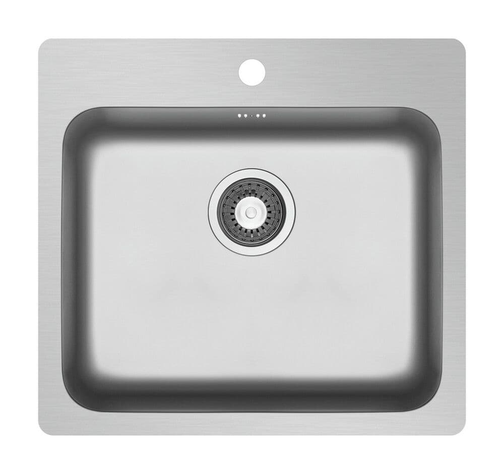 GO by Van Marcke Lia ForU évier complet 560x520mm 1 bac inox soupape décharge vue 1